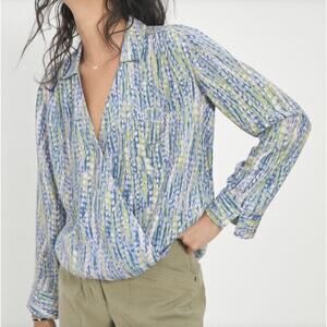 Anthropologie Pilcro Tisha Surplice Faux Wrap Top Sz.XL
